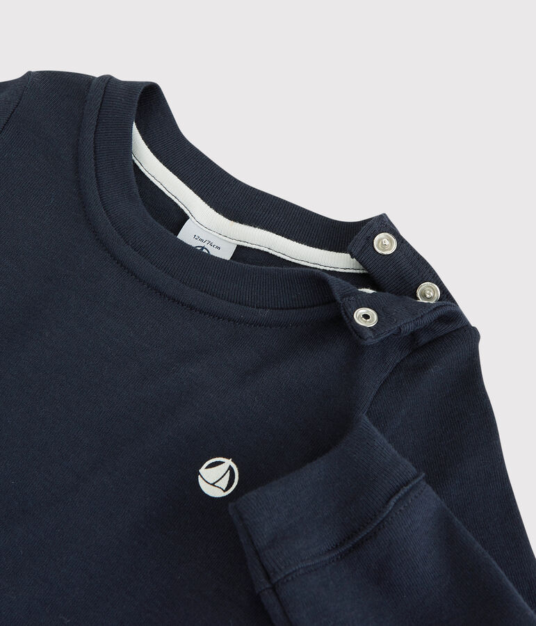 Tee-shirt en coton b&eacute;b&eacute; bleu SMOKING