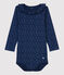 Body en coton bébé. bleu MEDIEVAL/blanc MULTICO