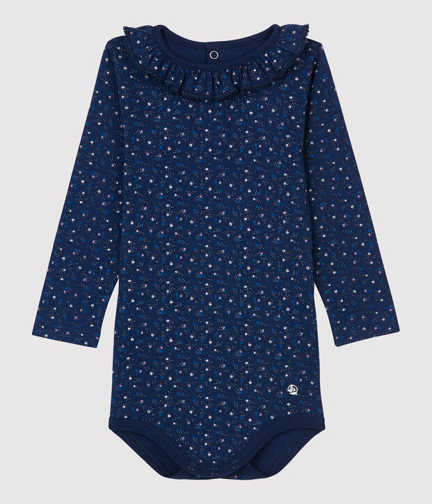 Body en coton b&eacute;b&eacute;. bleu/multicouleur