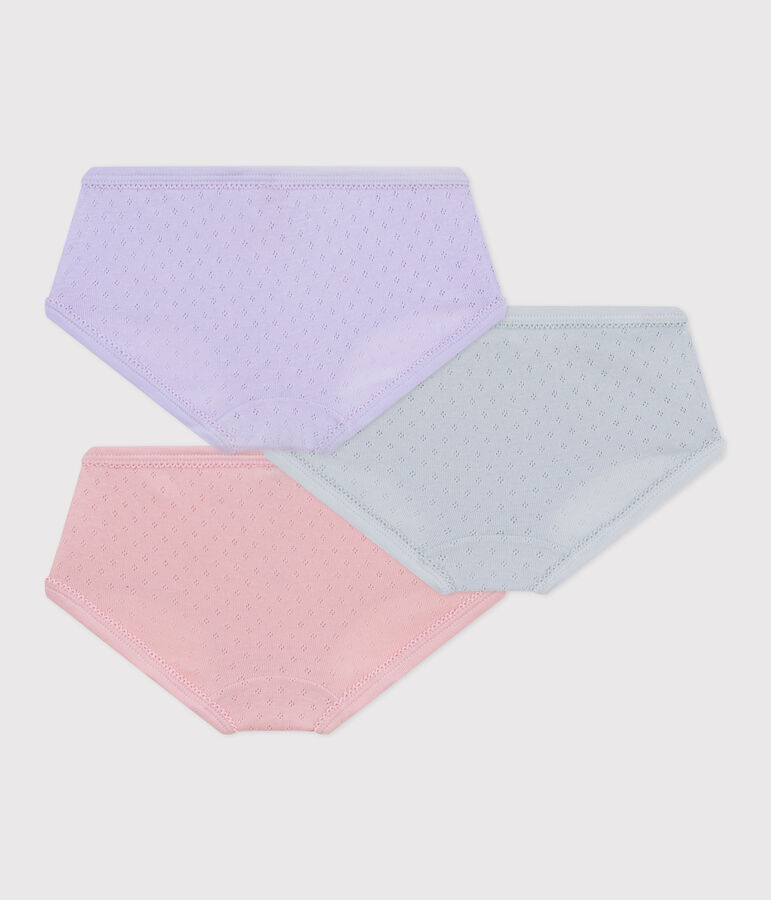 Lot de culottes enfant en coton ajour&eacute; taille haute variante 1