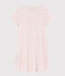 Chemise de nuit à pois roses petite fille en coton blanc MARSHMALLOW/rose GRETEL