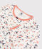 Pyjama imprimé Paris petite fille en coton biologique blanc MARSHMALLOW/blanc MULTICO