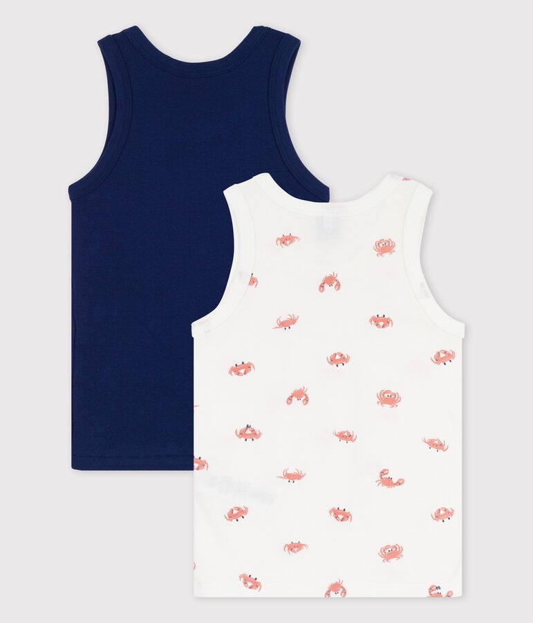 Lot de 2 d&eacute;bardeurs crabes petit gar&ccedil;on en coton multicouleur