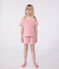 Pyjama short enfant en coton à rayures rouge MARSHMALLOW/ SPI
