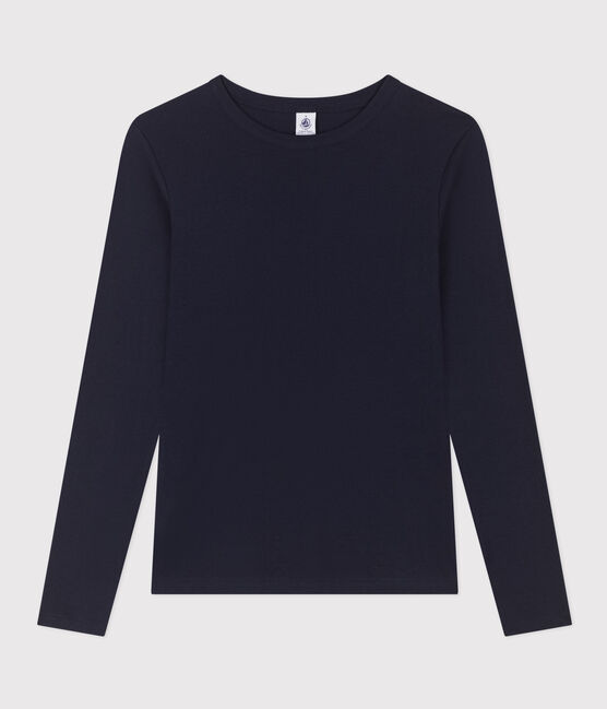 Tee-shirt L'ICONIQUE col rond en coton Femme bleu SMOKING