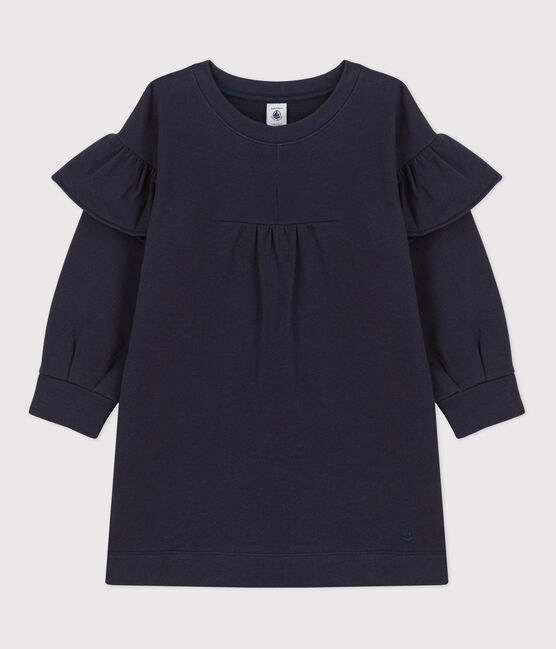 Robe manches longues en molleton enfant fille bleu MEDIEVAL