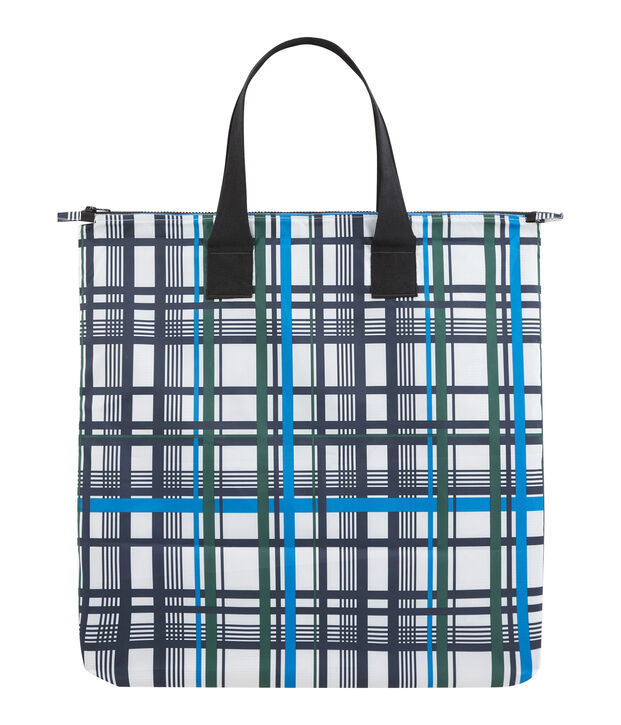 Sac &agrave; carreaux femme blanc/multicouleur