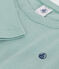 Tee-shirt manches longues en côte enfant fille / garçon vert PAUL