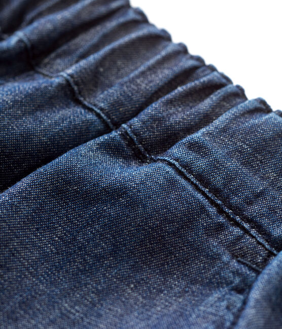 Short en denim léger bio bébé bleu DENIM