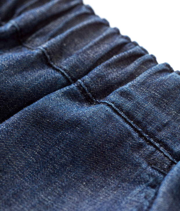 Short en denim l&eacute;ger bio b&eacute;b&eacute; bleu