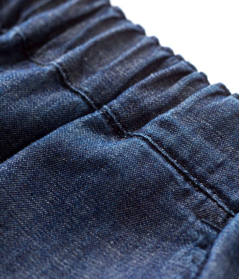 Short en denim l&eacute;ger bio b&eacute;b&eacute; bleu DENIM