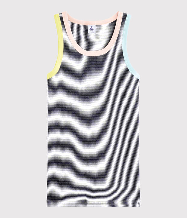 Debardeur iconique femme bleu/blanc