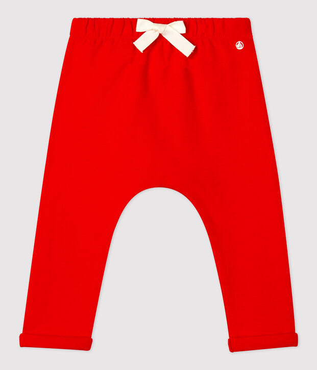 Pantalon en jersey &eacute;pais b&eacute;b&eacute; rouge