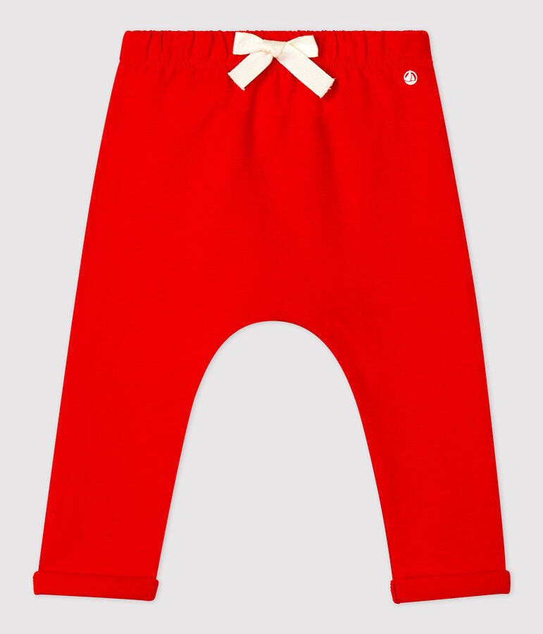 Pantalon en jersey &eacute;pais b&eacute;b&eacute; rouge PEPS