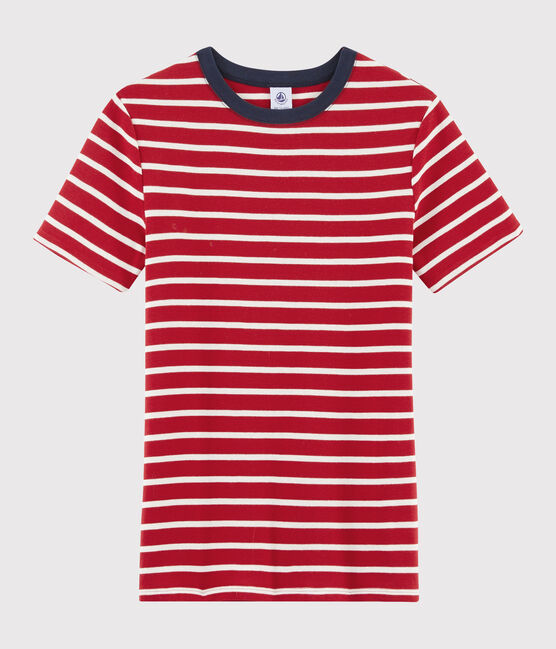 T-shirt iconique col rond Femme rouge TERKUIT/blanc MARSHMALLOW