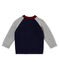 Pull tricot laine et coton bébé garçon bleu SMOKING/gris SUBWAY