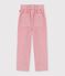 Pantalon enfant en velours rose