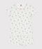 Pyjama short enfant en coton imprim&eacute; fleuri blanc/multicouleur