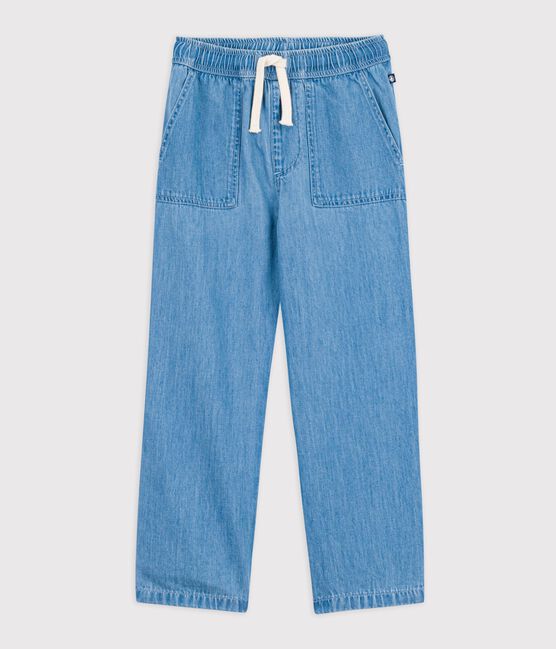 Pantalon enfant en denim bleu DENIM CLAIR