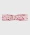 Bandeau bébé en popeline imprimé fleurs rose JOLI/blanc MULTICO