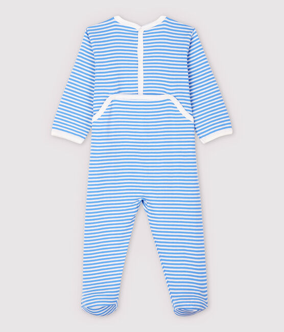 Dors-bien fruit à rayures bleues bébé en coton bleu EDNA/blanc MARSHMALLOW