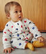 Combinaison longue ouatinée en coton bébé