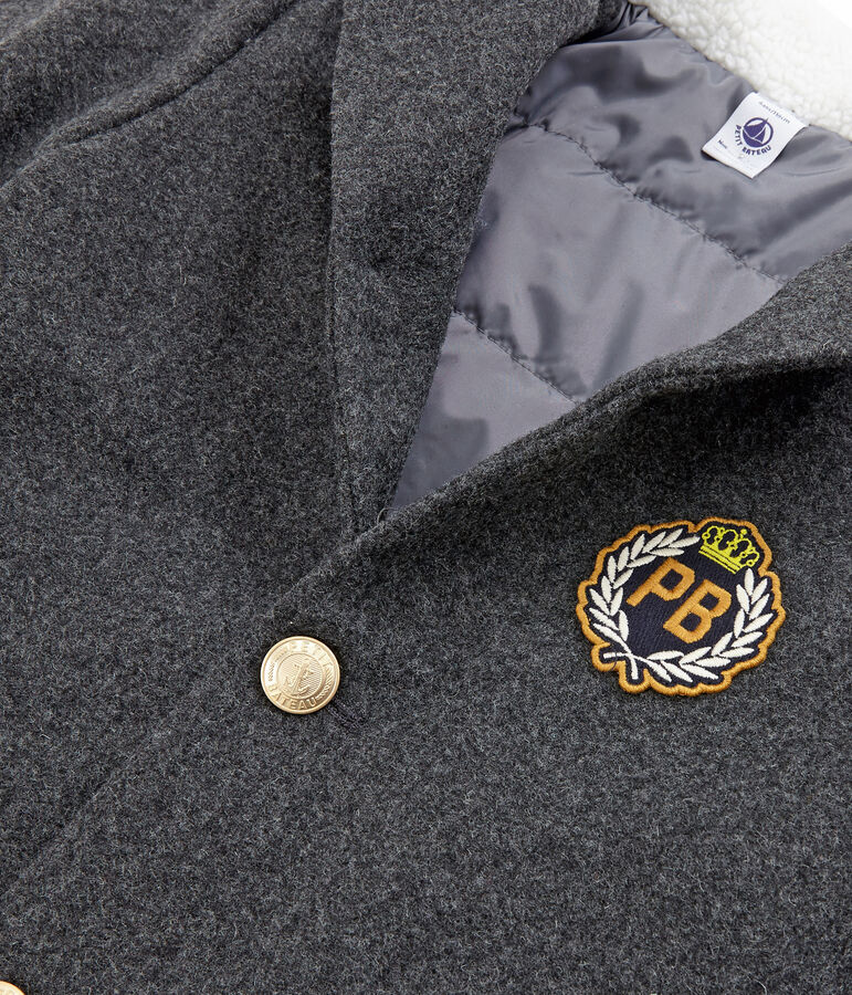 Manetau enfant gar&ccedil;on gris