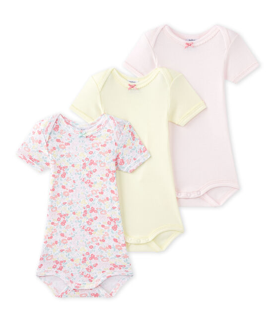 Lot de 3 bodies bébé fille manches courtes blanc LOT