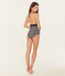 Maillot de bain 1 pièce femme bleu ABYSSE/blanc MARSHMALLOW