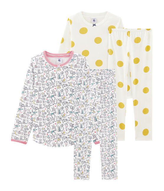 Duo de pyjamas petite fille en côte variante 1