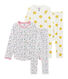 Duo de pyjamas petite fille en côte