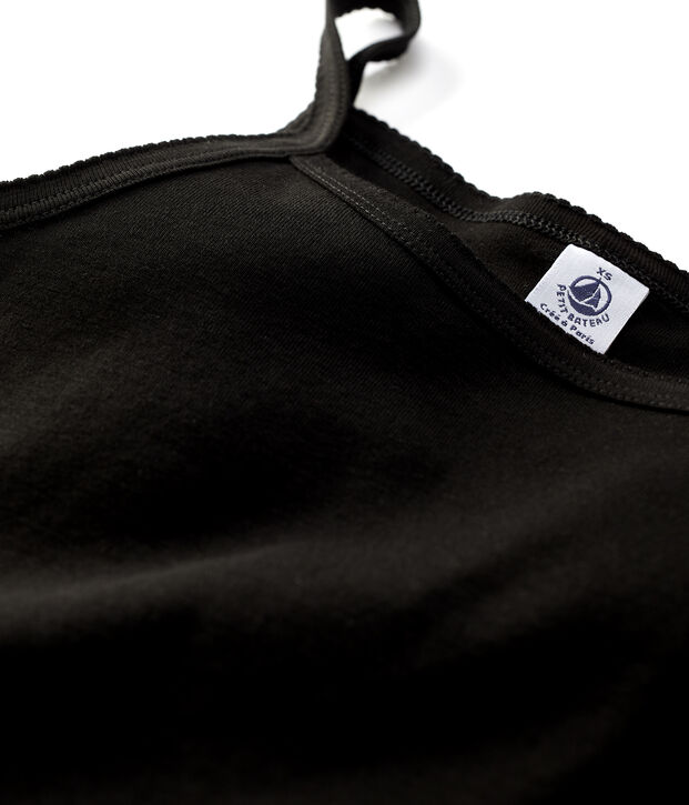 Chemise &agrave; bretelles L'ICONIQUE en coton BIO Femme noir