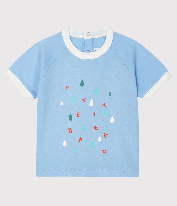 Tee-shirt manches courtes b&eacute;b&eacute; gar&ccedil;on bleu