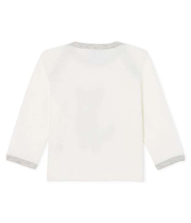 Tee shirt manches longues b&eacute;b&eacute; gar&ccedil;on blanc