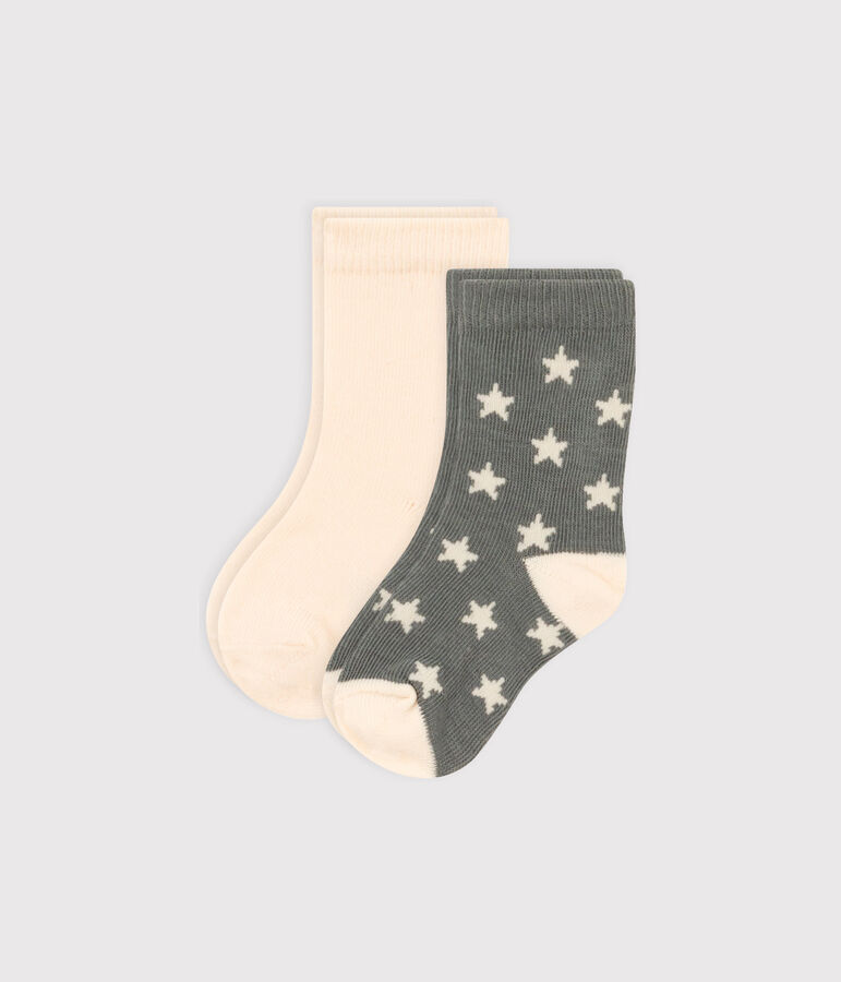 Lot de 2 paires de chaussettes &eacute;toiles b&eacute;b&eacute; multicouleur