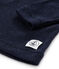 Tee-shirt manches longues enfant en coton laine soie bleu SMOKING