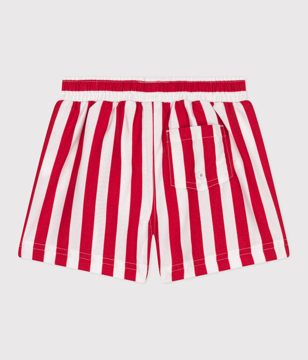 Short de bain b&eacute;b&eacute;, imprim&eacute; ray&eacute; rouge/rouge