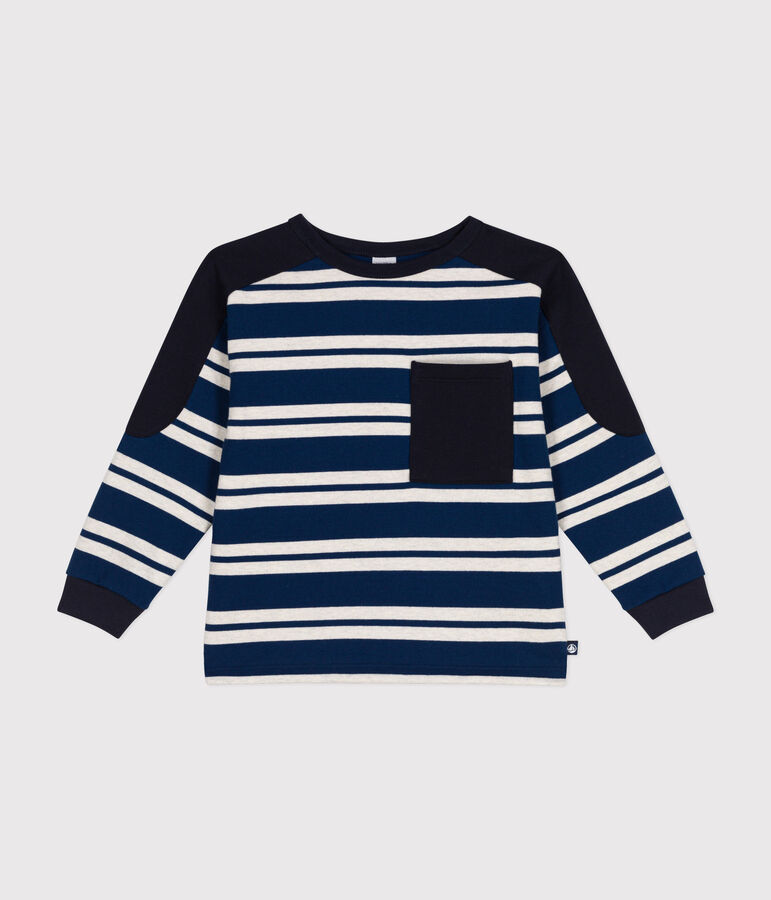 Sweatshirt en coton &eacute;pais enfant gar&ccedil;on bleu MEDIEVAL/ MONTELIMAR
