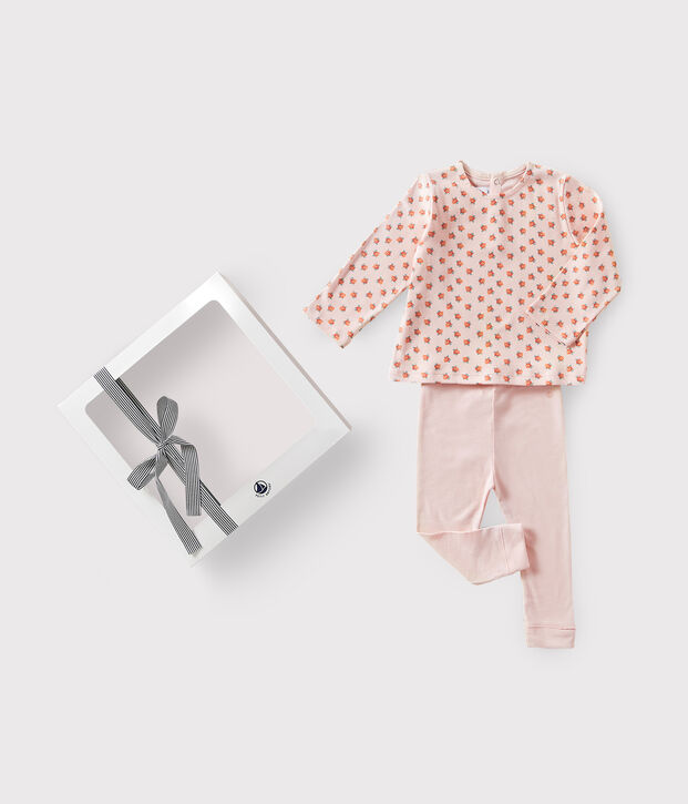 Coffret cadeau b&eacute;b&eacute; tee-shirt et legging multicouleur