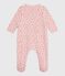 Pyjama bébé en molleton gratté imprimé rose JOLI/blanc MULTICO