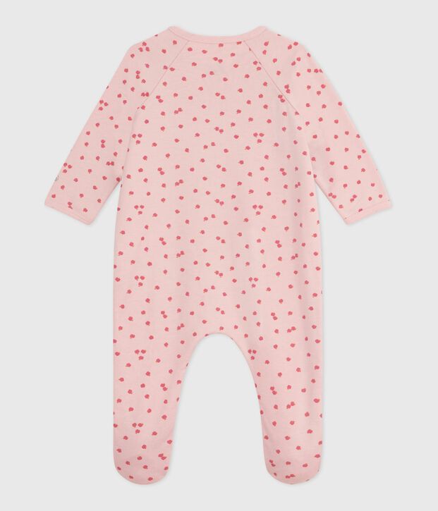 Pyjama b&eacute;b&eacute; en molleton gratt&eacute; imprim&eacute; rose/multicouleur