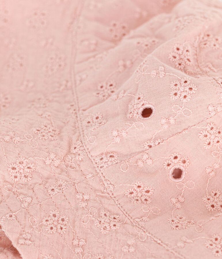 Bob en broderie anglaise rose enfant fille rose SALINE