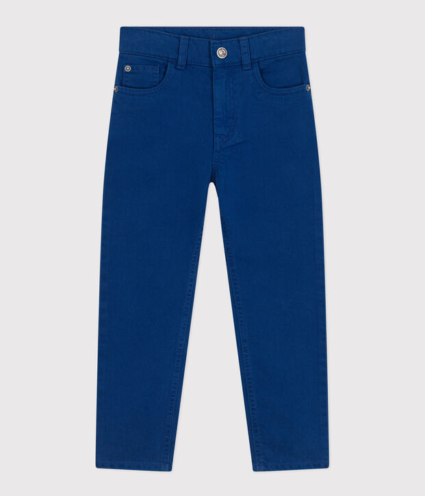 Pantalon droit en denim de couleur enfant gar&ccedil;on bleu
