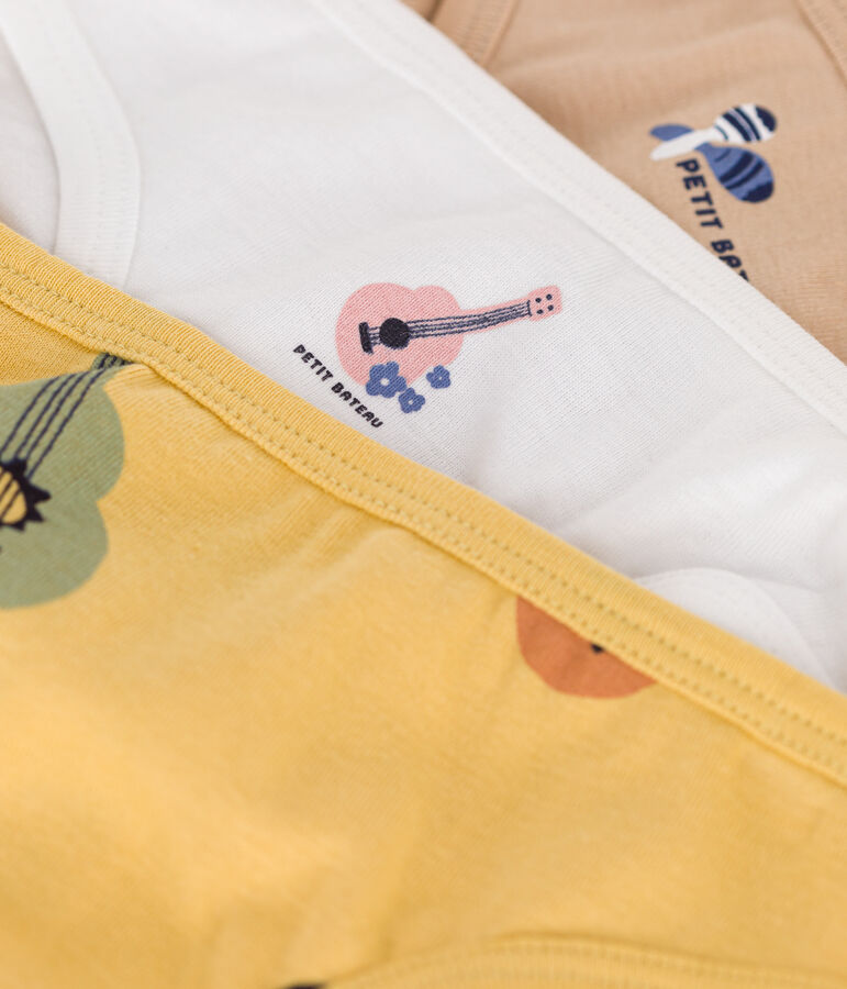 Lot de 3 culottes enfant en coton imprim&eacute; multicouleur