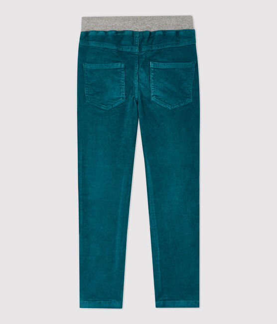 Pantalon regular en velours enfant garçon vert PINEDE