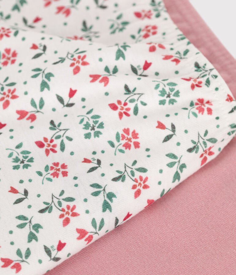 Lot de 2 shorties enfant en coton long fleuris variante 1