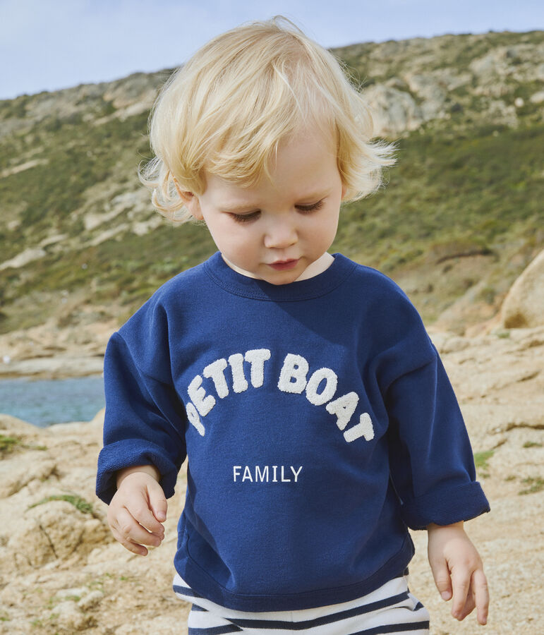 Sweatshirt b&eacute;b&eacute; en coton bleu MEDIEVAL