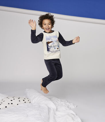 Pyjama motif montagne petit garçon en velours