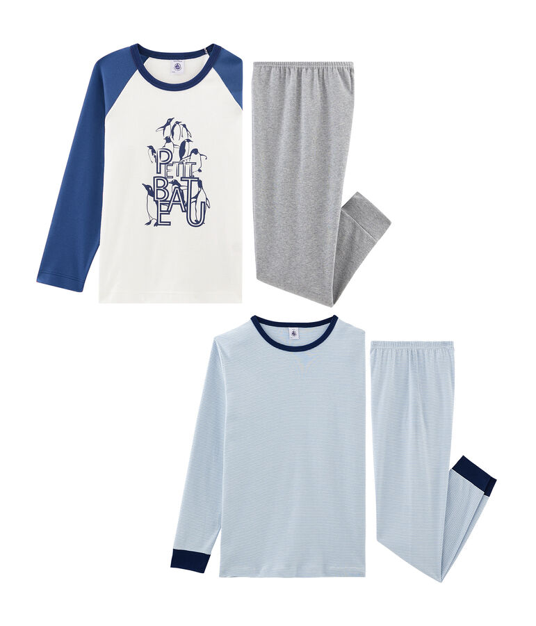 Duo de pyjamas petit gar&ccedil;on en c&ocirc;te variante 1