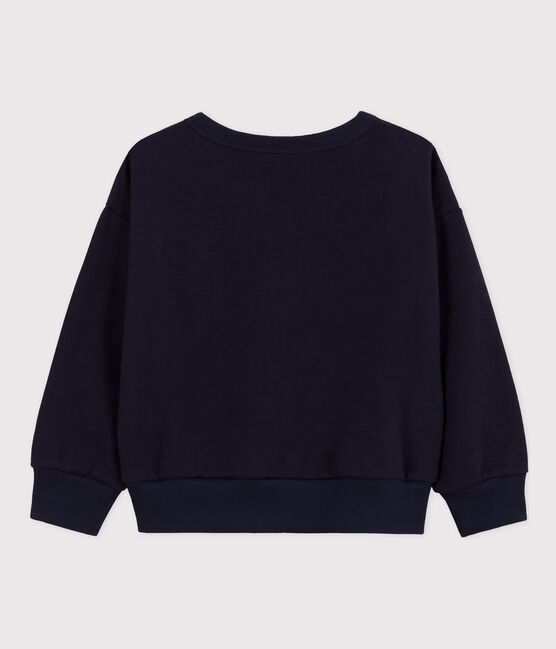 Sweatshirt en molleton enfant fille / garçon bleu SMOKING